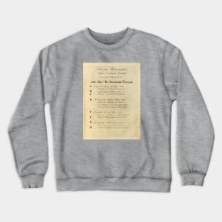 Vivaldi | Autumn | Original handwritten text by Antonio Vivaldi | The four Seasons Crewneck Sweatshirt